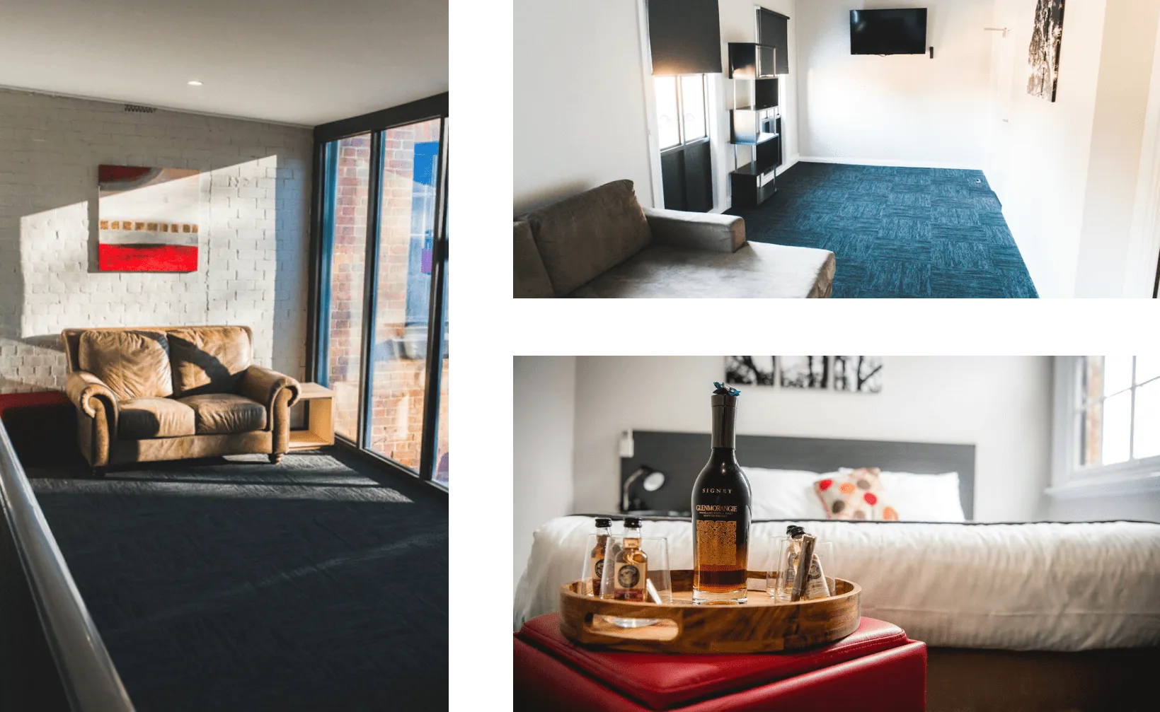 Cow and Calf accommodation rooms collage
